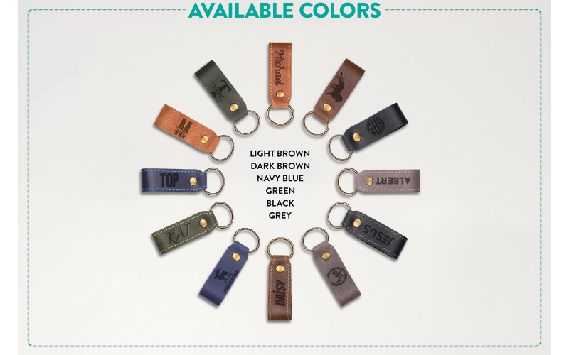 Custom Genuine Leather Keychains