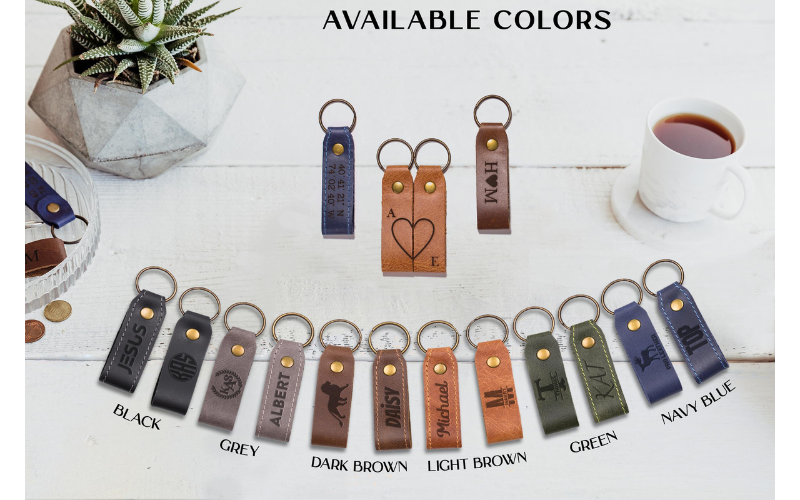 Custom Genuine Leather Keychains