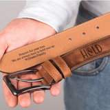 Custom Engraved Sport Style Belt - Genuine Leather