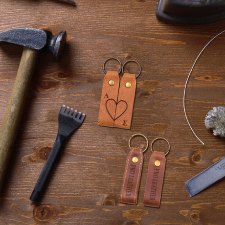 Custom Genuine Leather Keychains