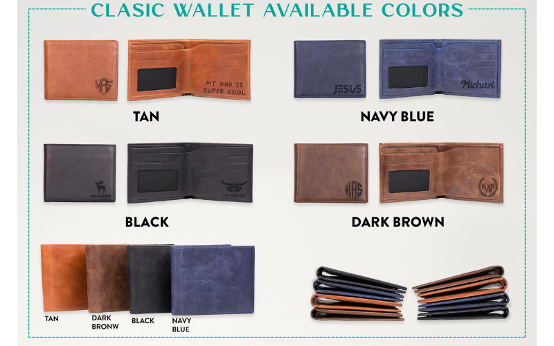 Custom Genuine Leather Classic Style Wallet